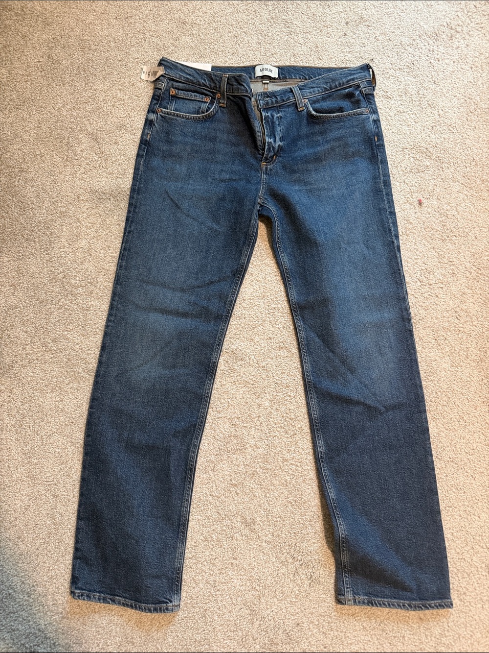 Agolde Women's Straight Leg Jeans - Dark Blue
